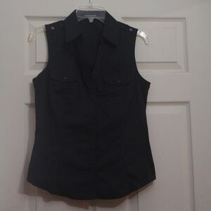 Express design studio sleeveless blouse with pockets size medium black